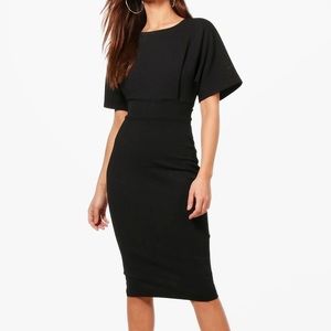 Black midi dress